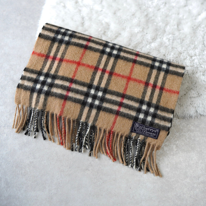 80's〜90's｜Nova Check Cashmere Muffler｜Made in England - NEWSED