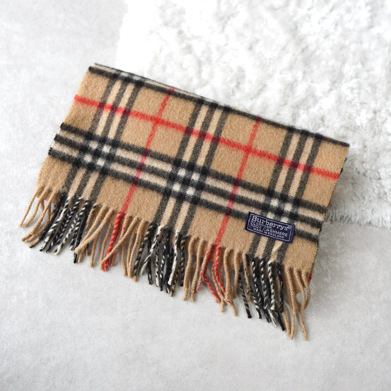 80's〜90's｜Nova Check Cashmere Muffler｜Made in England - NEWSED