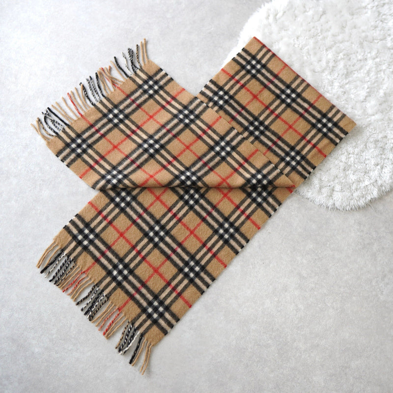 80's〜90's｜Nova Check Cashmere Muffler｜Made in England - NEWSED