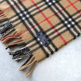 80's〜90's｜Nova Check Cashmere Muffler｜Made in England - NEWSED