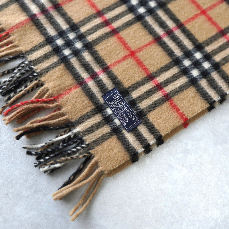 80's〜90's｜Nova Check Cashmere Muffler｜Made in England - NEWSED
