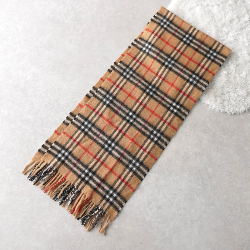 80's〜90's｜Nova Check Cashmere Muffler｜Made in England - NEWSED