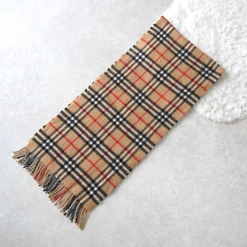 80's〜90's｜Nova Check Cashmere Muffler｜Made in England - NEWSED