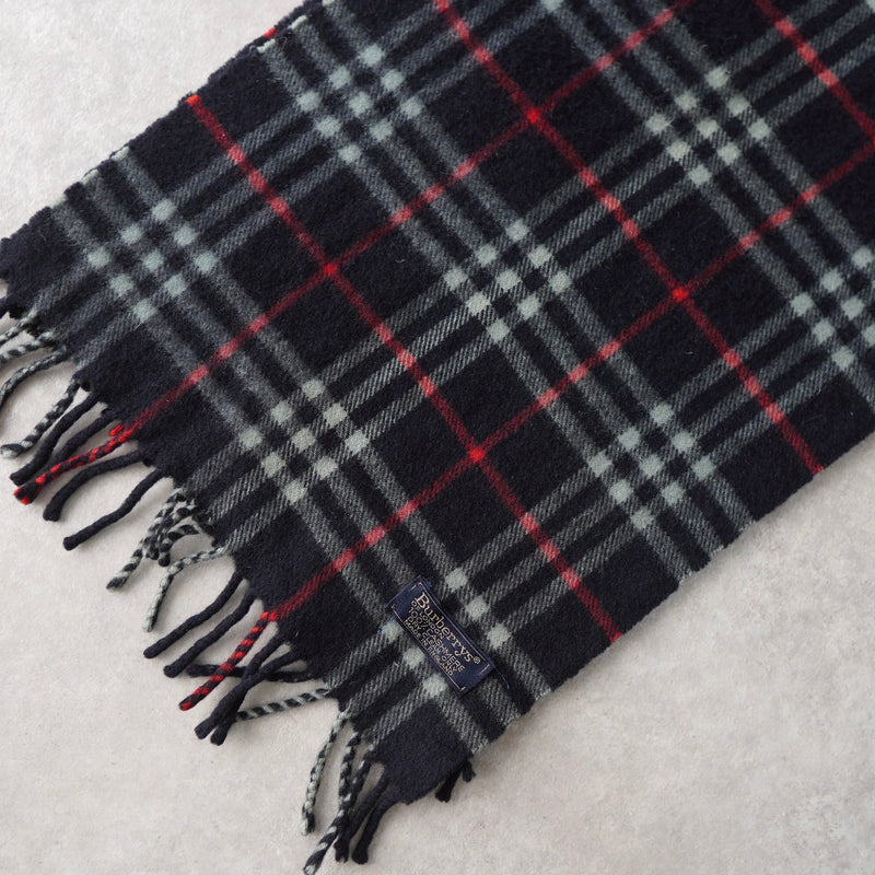 80's〜90's｜Nova Check Cashmere Muffler｜Made in England - NEWSED