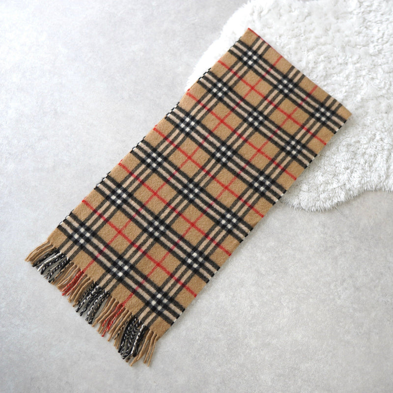 80's〜90's｜Nova Check Cashmere Muffler｜Made in England - NEWSED