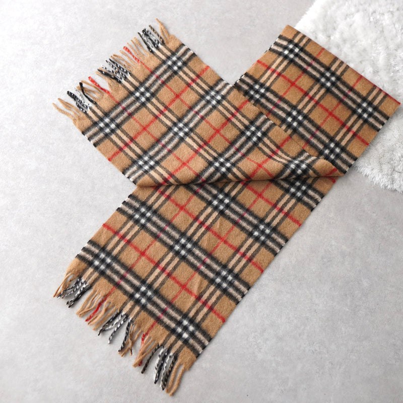 80's〜90's｜Nova Check Cashmere Muffler｜Made in England - NEWSED
