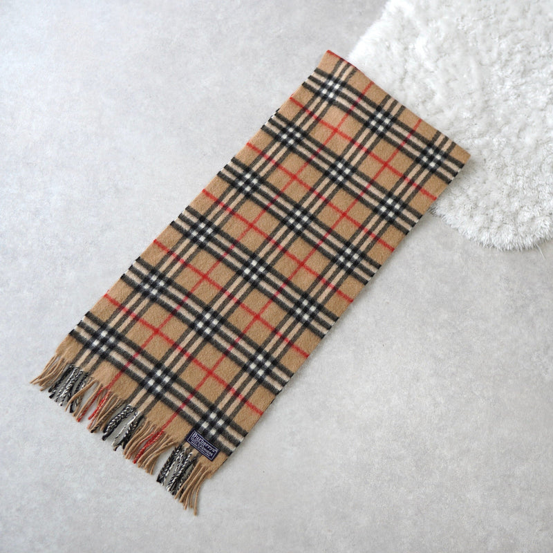 80's〜90's｜Nova Check Cashmere Muffler｜Made in England - NEWSED