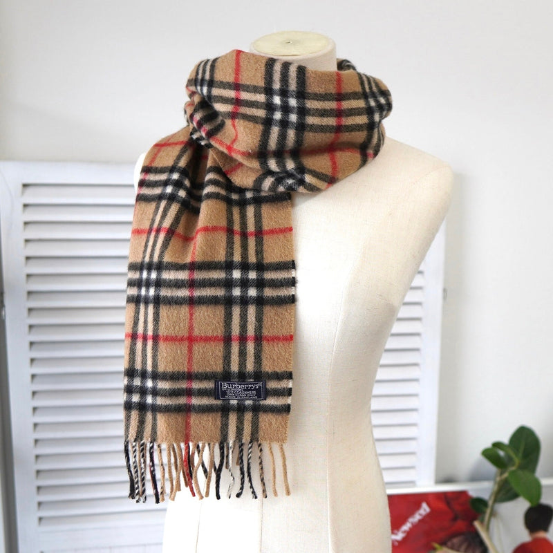80's〜90's｜Nova Check Cashmere Muffler｜Made in England - NEWSED