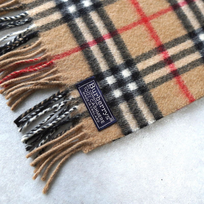80's〜90's｜Nova Check Cashmere Muffler｜Made in England - NEWSED