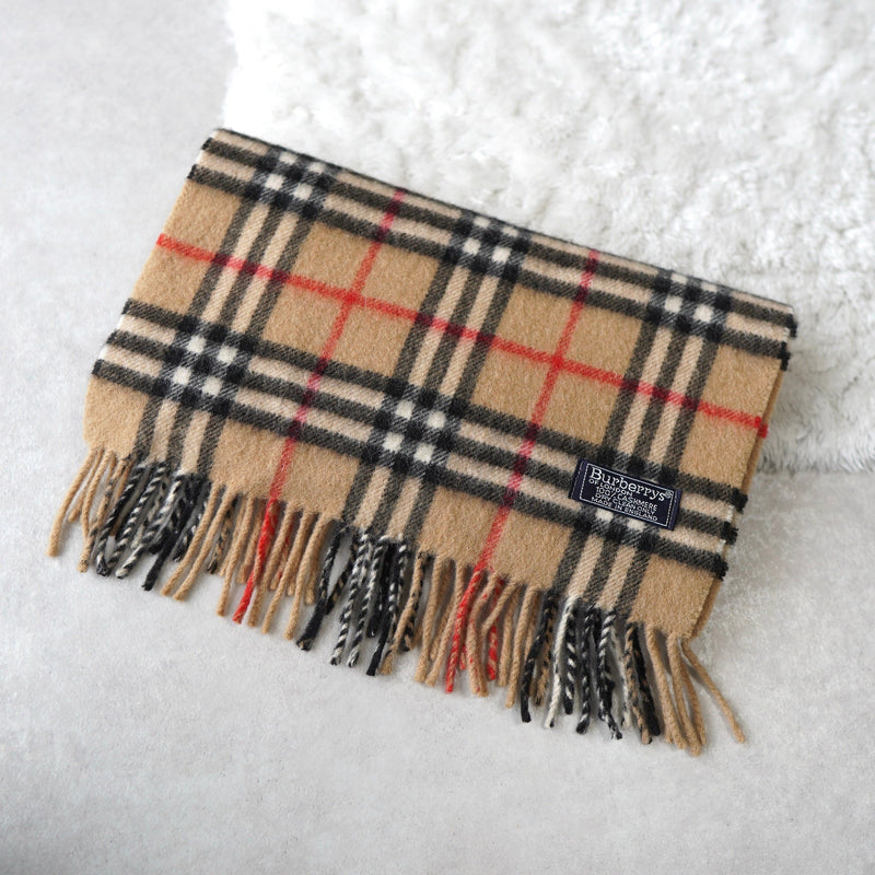 80's〜90's｜Nova Check Cashmere Muffler｜Made in England - NEWSED