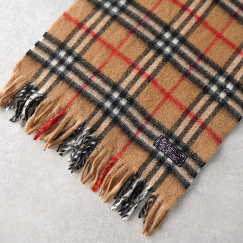 80's〜90's｜Nova Check Cashmere Muffler｜Made in England - NEWSED