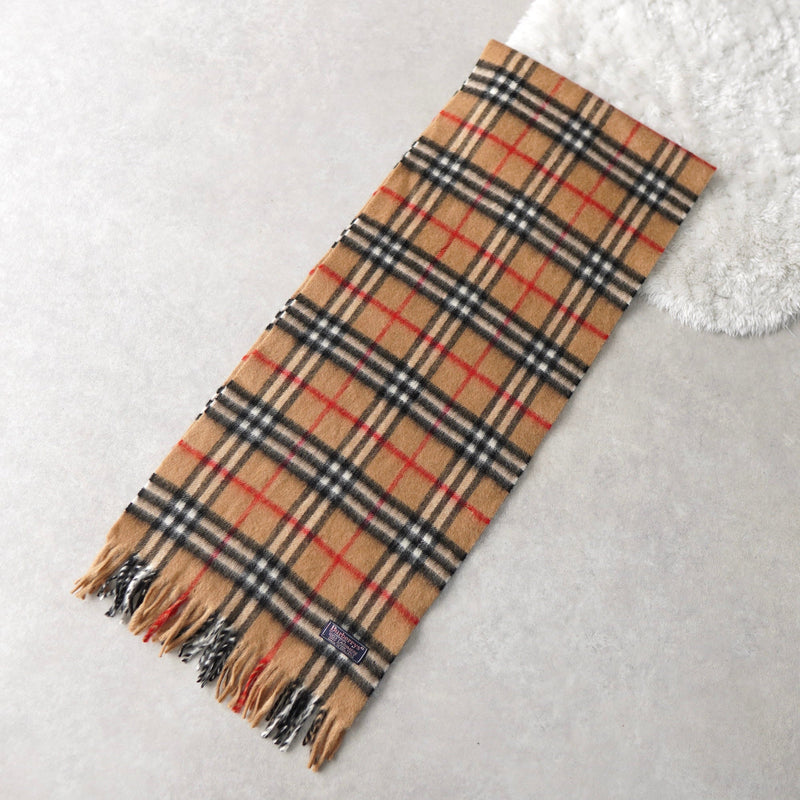 80's〜90's｜Nova Check Cashmere Muffler｜Made in England - NEWSED