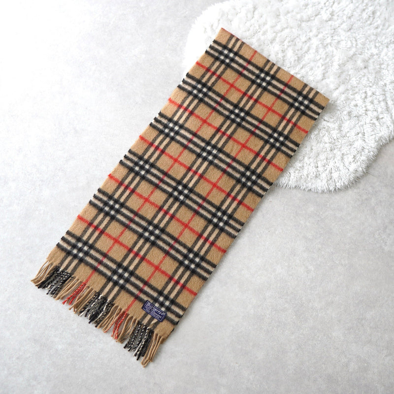 80's〜90's｜Nova Check Cashmere Muffler｜Made in England - NEWSED