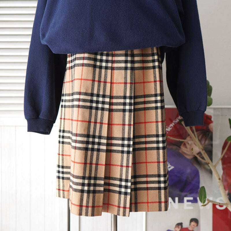 80's〜90's｜Nova Check Middle Length Skirt - NEWSED