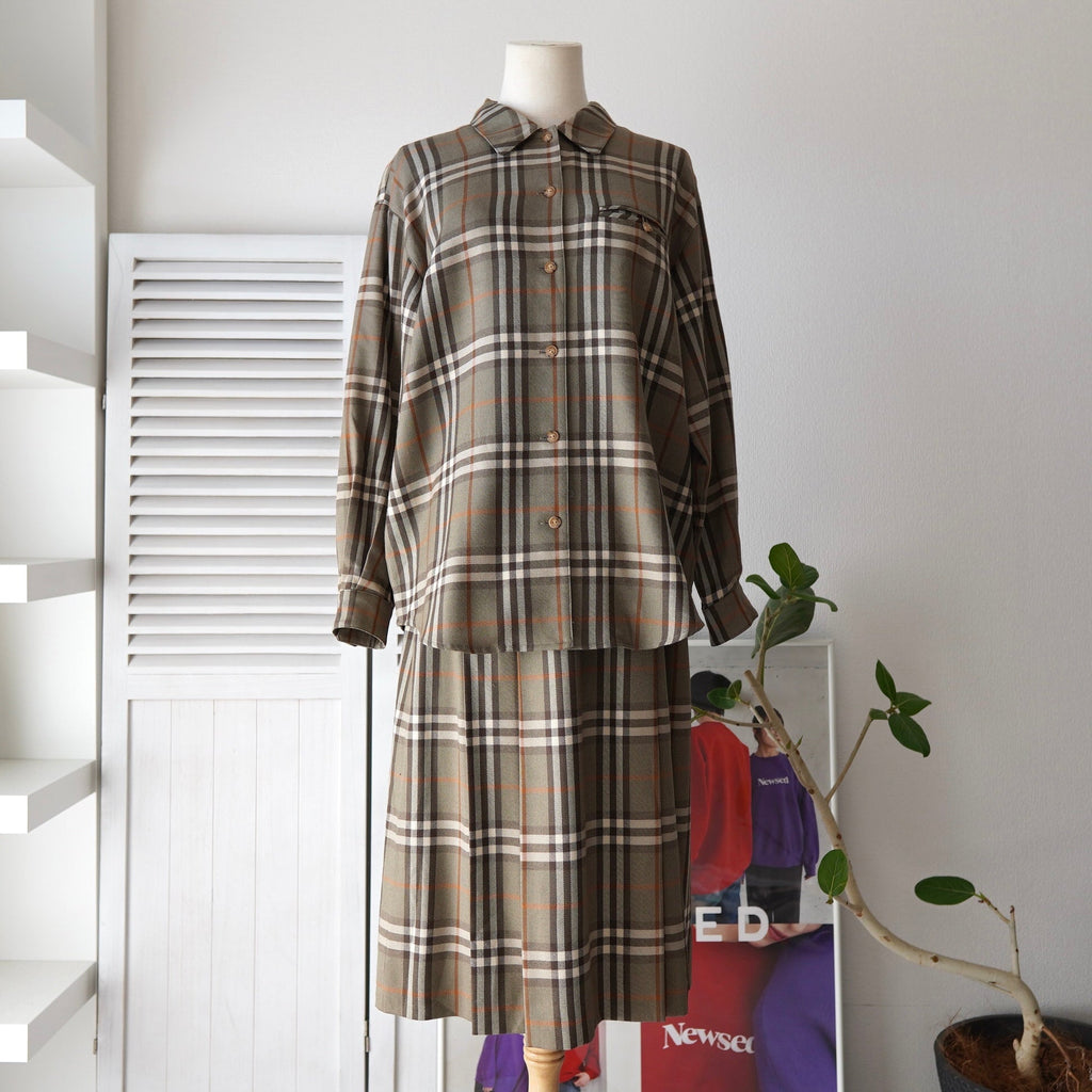 80's〜90's｜Nova Check Shirt & Skirt