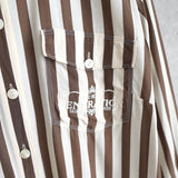 80's｜Embroidered Stripe Shirt - NEWSED