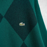 80's｜Logo Patch Argyle Pattern Sweater - NEWSED