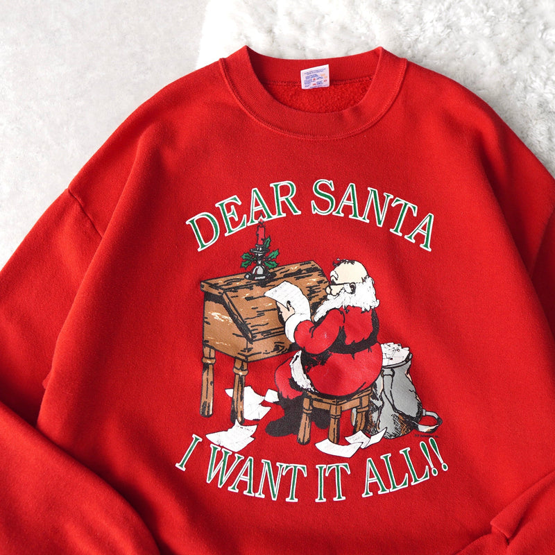 80's｜"Santa Claus" Sweatshirt｜Made in USA - NEWSED