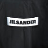 ジルサンダー レザー切り替え 変形 前立て ウールコート レディース ブラック / ホワイト