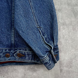 バレンティノ ジーンズ ヴィンテージ Vロゴ ボタン 刺繍 デニムジャケット ブルー