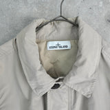 ストーンアイランド コンパスバッジ ステンカラーコート ベージュ メンズ