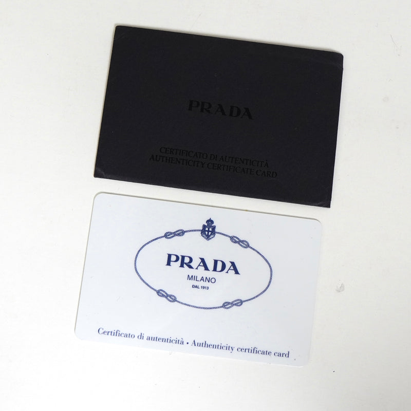 プラダ レザー ビジュー スタッズ 2way ハンドバッグ ショルダーバッグ ブラック