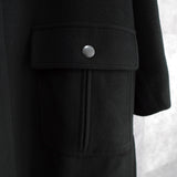 Stand-collar Wool Coat