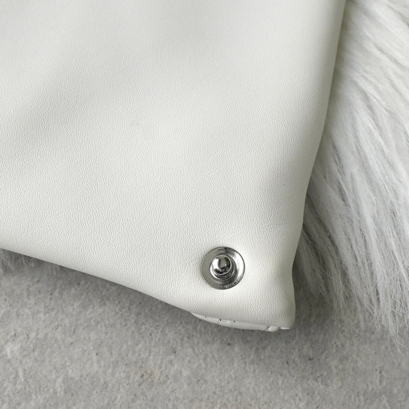 エムエムシックス メゾン マルジェラ ジャパニーズバッグ ミニ レザー ハンドバッグ ホワイト