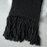 サンローラン パリ ニット フリンジ ロングマフラー