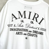 アミリ Arts District Tee ロゴ 両面プリント Tシャツ ホワイト タグ付き未使用品