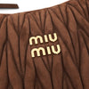ミュウミュウ ワンダー マテラッセ スエード ワンショルダーバッグ ホーボーバッグ ブラウン