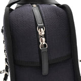 シャネル ドーヴィル キャンバス レザー 2way ハンドバッグ チェーンショルダーバッグ ブラック A番台8桁