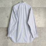 プレイ コムデギャルソン ハートロゴ ストライプ柄 長袖シャツ ブルー / ホワイト
