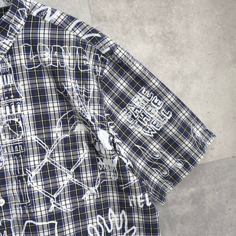 Palace Paint Check Short Sleeve Shirt, Blue