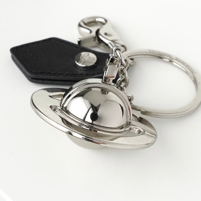 ヴィヴィアン ウエストウッド ラージ オーブ レザー シルバー チャーム キーホルダー