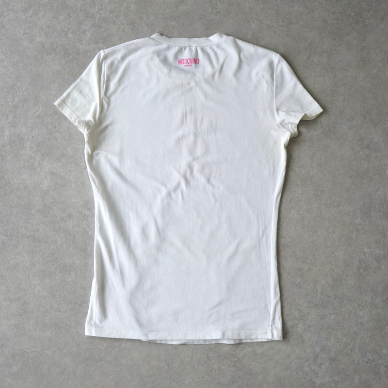 モスキーノ プリント Tシャツ ホワイト レディース