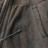 イヴサンローラン ヴィンテージ YSLロゴ ボタン ムートン ジャケット ブラウン