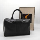 イヴ サンローラン ヴィンテージ YSLロゴ レザー ミニボストンバッグ ハンドバッグ ブラック レディース 箱付き