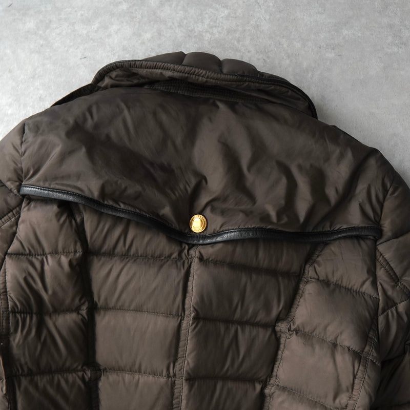 バーバリー 金ボタン ダウンジャケット ダウンコート ブラウン