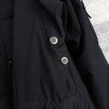 ポロ バイ ラルフローレン レザー切り替え フーデッド 中綿ジャケット コート ブラック