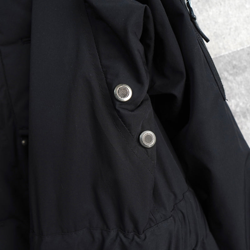 ポロ バイ ラルフローレン レザー切り替え フーデッド 中綿ジャケット コート ブラック