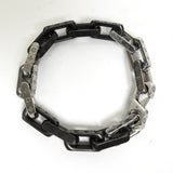 ルイ ヴィトン モノグラム チェーン ブレスレット シルバー / ブラック M00687