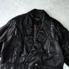 イヴ サンローラン ヴィンテージ 総裏地 YSLロゴボタン レザージャケット レザーブルゾン ブラック