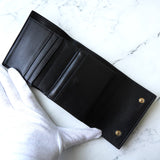 セリーヌ レザー スモール トリフォールドウォレット 二つ折り財布 ブラック