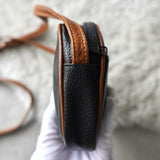 Vintage Black Leather Mini Shoulder Bag