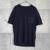 プラダ ロゴパッチ ナイロン切り替え 胸ポケット Tシャツ ブラック