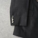 バーバリー ヴィンテージ ホースロゴ ボタン モヘア混紡 ダブル テーラドジャケット グレー