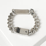 ディーゼル ロゴ プレート ステンレス チェーン ブレスレット シルバー メンズ 箱付き