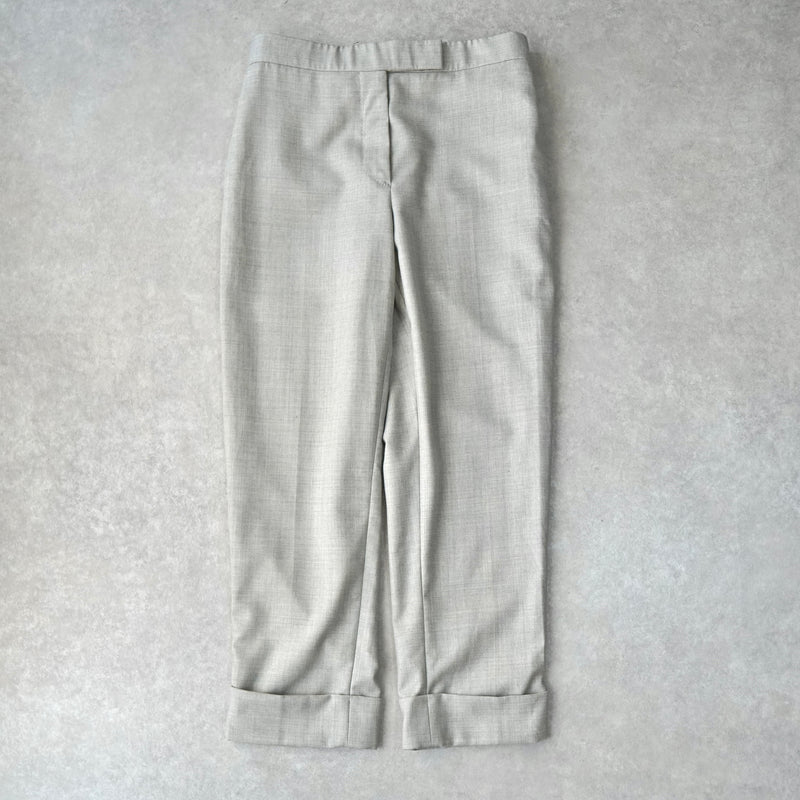 トムブラウン シルク混紡 サイドライン スラックス ライトグレー タグ付き未使用品