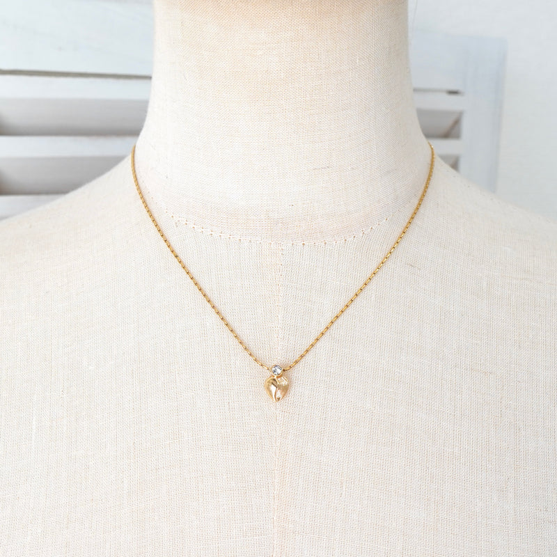 クリスチャン ディオール ヴィンテージ ラインストーン ネックレス GP ゴールド レディース